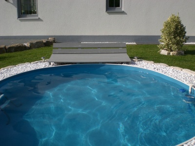 Aufstellpool 3,6 m eingegraben